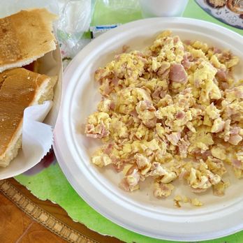 Café Chantilly - 2 Scrambled Eggs with Ham and toast - Cafes Near Me - Miami, Florida Café Chantilly - 2 Scrambled Eggs with Ham and toast - Cafes Near Me - Miami, Florida