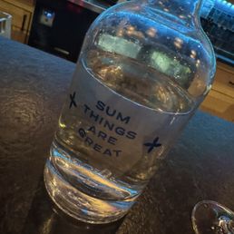 Tableside water! Winning