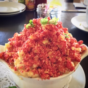 The Attic - Mac n cheese topped w/ flaming hot Cheetos - Breakfast & Brunch Near Me - Long Beach, California