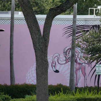 Flamingos & Fronds Mural - Public Art Near Me - Boca Raton, Florida Flamingos & Fronds Mural - Public Art Near Me - Boca Raton, Florida