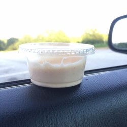 Sake Grill - Small portion of white sauce...
