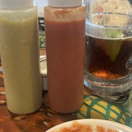 Red and green salsa sauce Red and green salsa sauce
