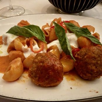 Osteria La Baia - Pasta alla vodka with meatballs - Italian Near Me - New York, New York Osteria La Baia - Pasta alla vodka with meatballs - Italian Near Me - New York, New York
