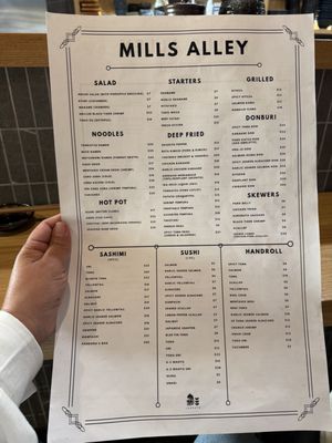 Menu photo 3 Mills Alley Pasadena, CA