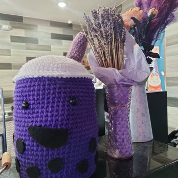 Smiley Cup - Cute lil crochet decors! - Bubble Tea Near Me - Richardson, Texas