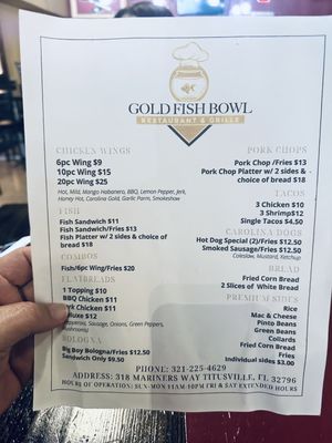 Menu photo 2 Gold Fish Bowl Titusville, FL Menu photo 2 Gold Fish Bowl Titusville, FL