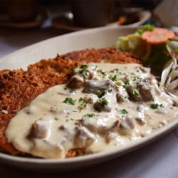 Karczma Przy Młynie - Potato pancakes with mushroom sauce
