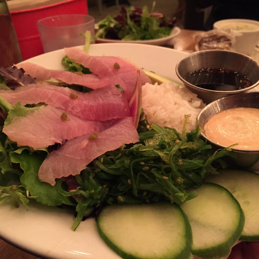 Fish 101 - hamachi/yellowtail "crudo"/sashimi bowl: fresh and delicious. - Seafood Near Me - Encinitas, California Fish 101 - hamachi/yellowtail "crudo"/sashimi bowl: fresh and delicious. - Seafood Near Me - Encinitas, California