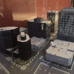 Gateway Center - Miniature model of Gateway outside of Kaplan Medical