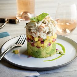 Chart House - Shrimp, Crab, Avocado & Mango Stack