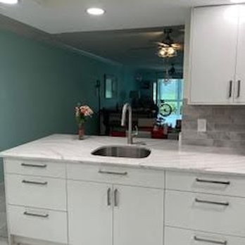 DIA Kitchen & Bath - Wall removed and kitchen opened up.  Highhat lights installed (LED). - Plumbing Near Me - Margate, Florida