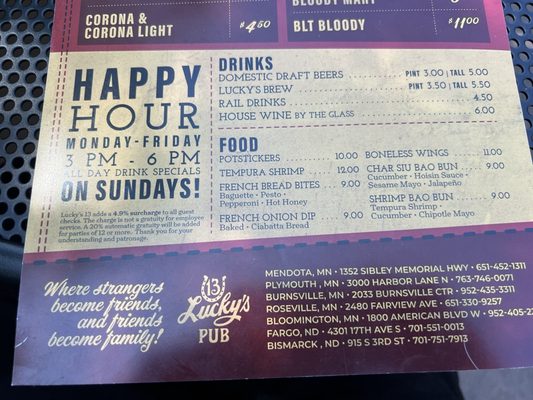 Menu photo 5 Lucky's 13 Pub Mendota, MN Menu photo 5 Lucky's 13 Pub Mendota, MN