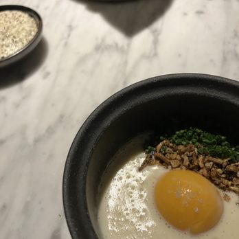 Commis - Classic Commis : slow-poached egg yolk with levain bread - New American Near Me - Oakland, California Commis - Classic Commis : slow-poached egg yolk with levain bread - New American Near Me - Oakland, California