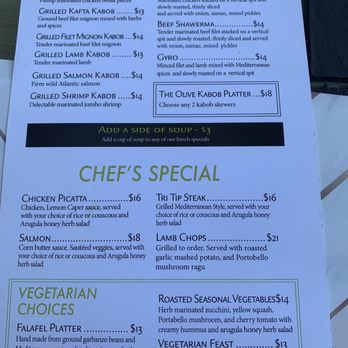 The Olive Restobar - Lunch menu - Mediterranean Near Me - Downey, California