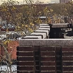 Bronstein Properties - Leaning parapet wall. Missing/Broken Mortar. 84-53 Dana Court, Middle Village Queens. - Real Estate Services Near Me - Forest Hills, New York
