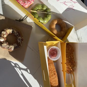Mochinut - 4 Mochinut (strawberry, Matcha, and churro) - Donuts Near Me - Worcester, Massachusetts