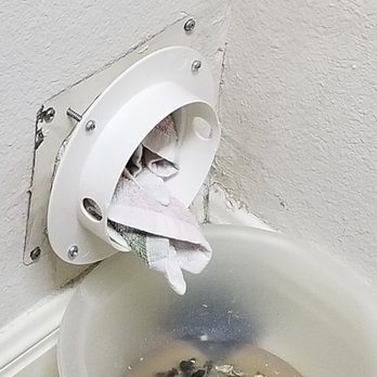 Superior Roofing Atx - Laundry room dryer vent duct leaks rain water from ceiling and through duct vent from roof. - Roofing Near Me - Austin, Texas