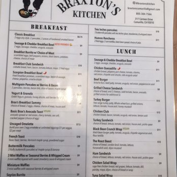 Braxton's Kitchen - Standard menu 2019-06-15 - Breakfast & Brunch Near Me - Camarillo, California Braxton's Kitchen - Standard menu 2019-06-15 - Breakfast & Brunch Near Me - Camarillo, California