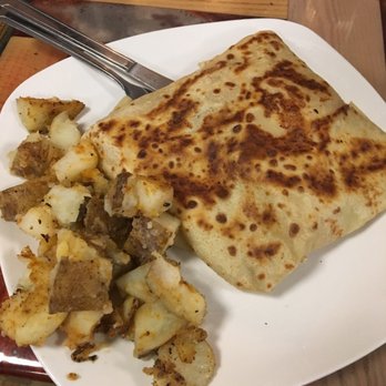 Perk On Main - Smoked salmon crepe with potatoes - Creperies Near Me - Middletown, Connecticut Perk On Main - Smoked salmon crepe with potatoes - Creperies Near Me - Middletown, Connecticut