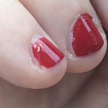 Spectrum Nail Spa - Uneven paint job and leftover cuticles - Nail Salons Near Me - Elk Grove, California Spectrum Nail Spa - Uneven paint job and leftover cuticles - Nail Salons Near Me - Elk Grove, California