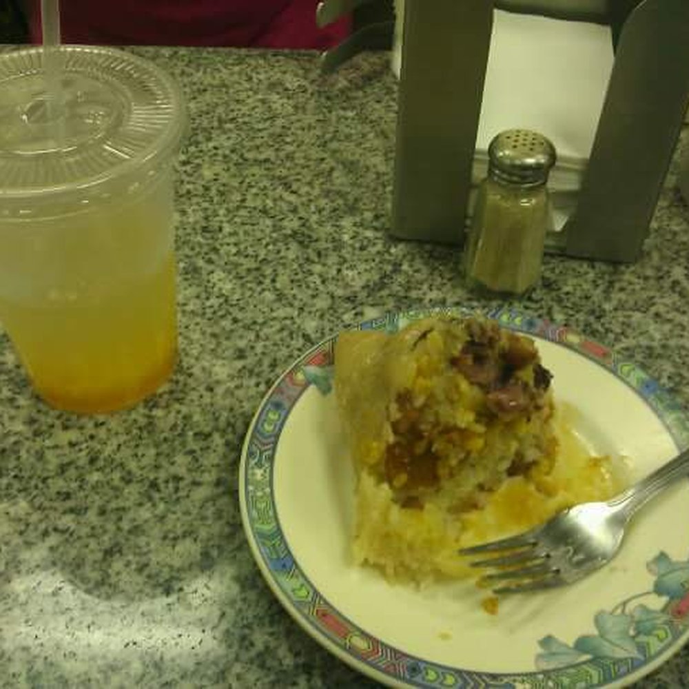 Mee Sum Cafe - Zongzi and an iced honey citron tea. Yes, like the jarred stuff at H-Mart - Dim Sum Near Me - New York, New York Mee Sum Cafe - Zongzi and an iced honey citron tea. Yes, like the jarred stuff at H-Mart - Dim Sum Near Me - New York, New York