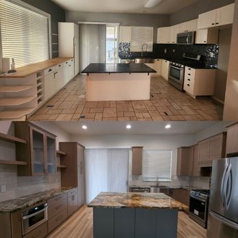 CB Home Improvements - Kitchen before to after (bottom) - General Contractors Near Me