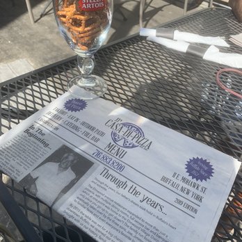 Casa Di Pizza - Nice touch with the menu! Cute idea giving the background of the restaurant - Pizza Near Me - Buffalo, New York