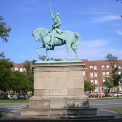 Washington Pool - The General greets you on your way to the pool at 51st Street!