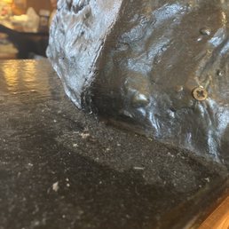 Dust ontop of the booth ledge