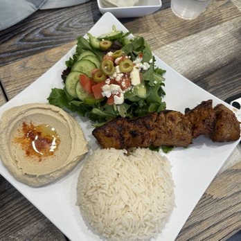 Hummus Bean - Beef Kabob Plate - Mediterranean Near Me - Anaheim, California Hummus Bean - Beef Kabob Plate - Mediterranean Near Me - Anaheim, California