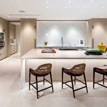 JR Builders - Custom kitchen by JR Builders using white oak cabinetry and marble countertops. - General Contractors Near Me - Los Angeles, California JR Builders - Custom kitchen by JR Builders using white oak cabinetry and marble countertops. - General Contractors Near Me - Los Angeles, California