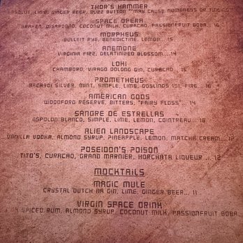 Dreampt - Menu - Bars Near Me - Alexandria, Virginia