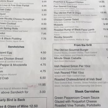 The Old Inn - Standard menu - Diners Near Me - Bangor, NDN