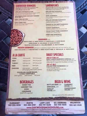 Menu photo 6 Oakwood Express Wildwood, FL Menu photo 6 Oakwood Express Wildwood, FL