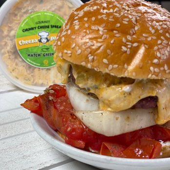 Cheeza Pleeza - Look at the way #HatchGreenChileCheeza melts on this burger. Taking cheese burgers to a new dimension! - Cheese Shops Near Me