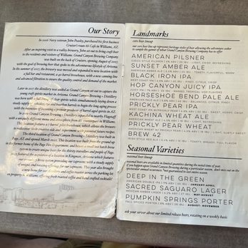 Grand Canyon Brewing Distillery - Menu - Brewpubs Near Me - Kingman, Arizona Grand Canyon Brewing Distillery - Menu - Brewpubs Near Me - Kingman, Arizona
