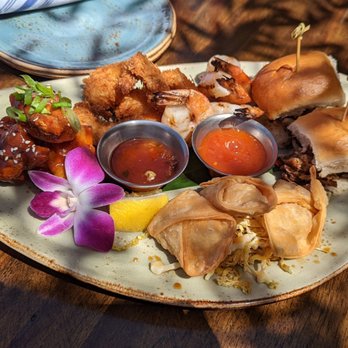 Wilfred's Lounge - Pupu platter (added grilled shrimp) - Hawaiian Near Me - Napa, California Wilfred's Lounge - Pupu platter (added grilled shrimp) - Hawaiian Near Me - Napa, California