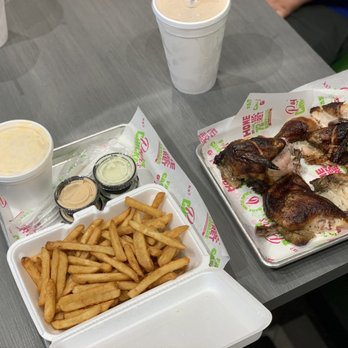 Papis Chicken - This is the image of the rotisserie your chicken with fries. - Peruvian Near Me - Leland, North Carolina Papis Chicken - This is the image of the rotisserie your chicken with fries. - Peruvian Near Me - Leland, North Carolina