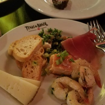Texas de Brazil - Albany - Salad bar findings - Manchego cheese, tabbouleh salad, smoked salmon, prosciutto, shrimp, baguette chips // Sept 2017 - Brazilian Near Me - Albany, New York Texas de Brazil - Albany - Salad bar findings - Manchego cheese, tabbouleh salad, smoked salmon, prosciutto, shrimp, baguette chips // Sept 2017 - Brazilian Near Me - Albany, New York