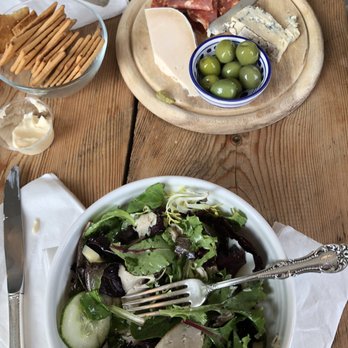 Olde Hudson - a bowl of salad and a plate of crackers - Specialty Food Near Me - Hudson, New York