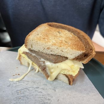 Marty’s Corner Cafe - Turkey sausage on marble rye - Cafes Near Me - Devens, Massachusetts