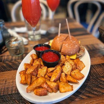 Screen Door - PDX - Breakfast sandwich with mimosas - Southern Near Me - Portland, Oregon