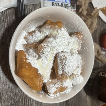 Nick's Place - Our server surprised us with complimentary fried funnel cake! - Pizza Near Me - Winthrop, Massachusetts