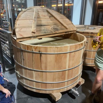 Chuckanut Bay Distillery - Mash barrel with fresh grain mash. - Distilleries Near Me - Bellingham, Washington