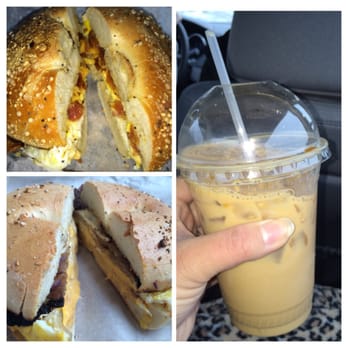 Soho Bagel & Cafe - Breakfast bagel, philly cheese bagel and iced hazelnut latte. - Bagels Near Me - Greece, New York Soho Bagel & Cafe - Breakfast bagel, philly cheese bagel and iced hazelnut latte. - Bagels Near Me - Greece, New York