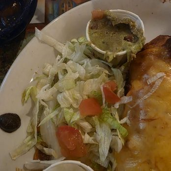 Loma Linda Restaurant - Chimi with lettuce and tomatoes... 3 small cubes of tomatoes - Mexican Near Me - Swanton, Ohio