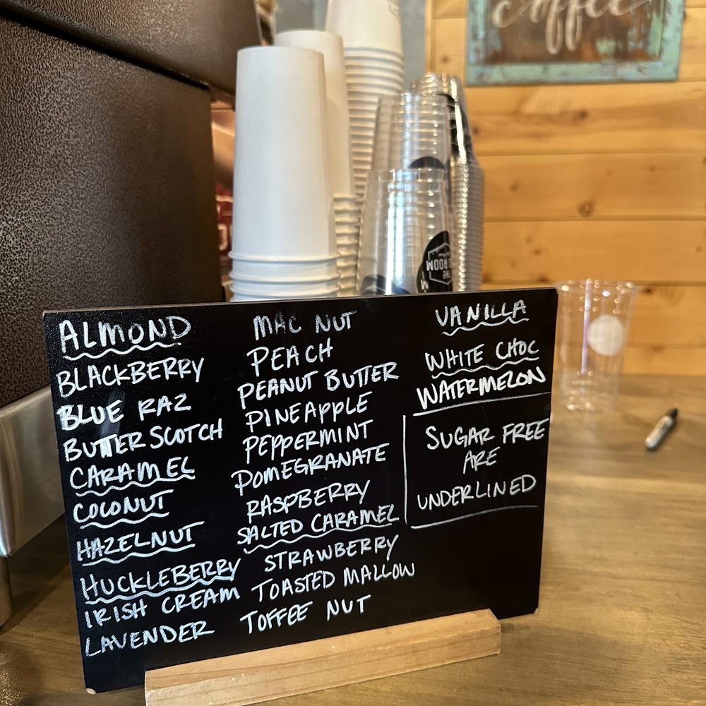 a menu on the counter