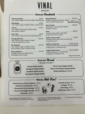Menu photo 1 Vinal Bakery Somerville, MA Menu photo 1 Vinal Bakery Somerville, MA