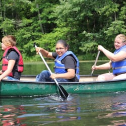 Camp Herrlich - Boating with friends.