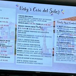 Vicky's Casa Del Sabor - Menu as of 6/2023